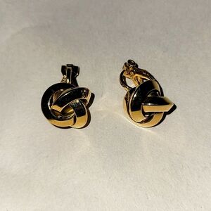 Vintage Napier Love Knot Clip On Earrings